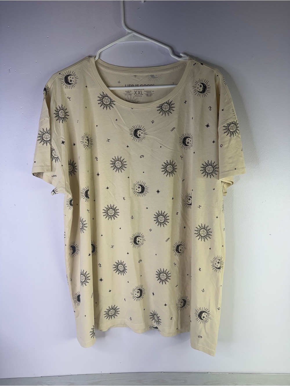 Life Is Good Women's Celestial Zodiac Pattern Crusher-LITE Easy Tee XXL